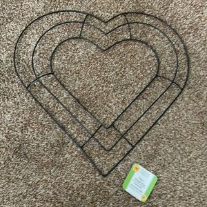 Floral Garden Heart-Shaped Metal Wreath Form